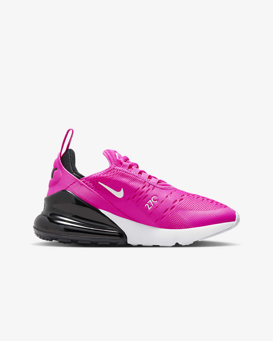 Nike Air Max 270 GS Black selling White Sneakers (Size 4.5Y)